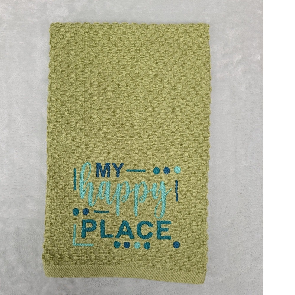 My Happy Place Kitchen Bath Bar Tea Hand Towel